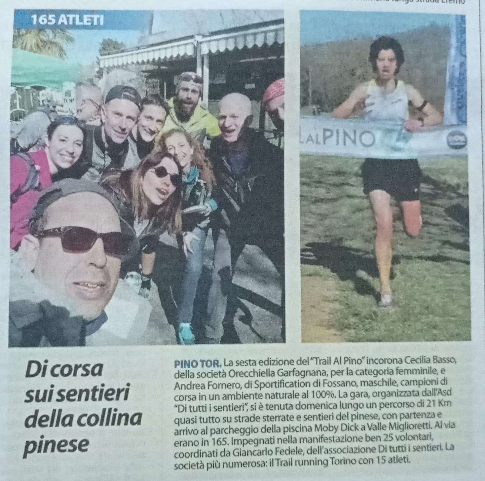 Trial al Pino PinoTorinese2023-giornale